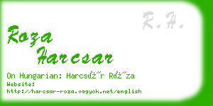 roza harcsar business card